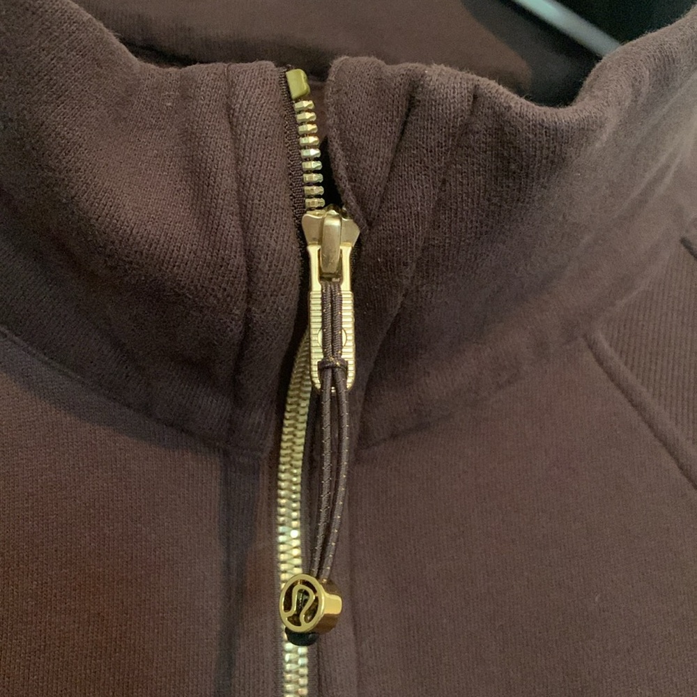 Lululemon Funnel Neck 1/4 Zip in “Espresso”  Scuba Size XL/XXL Rare - Picture 3 of 11